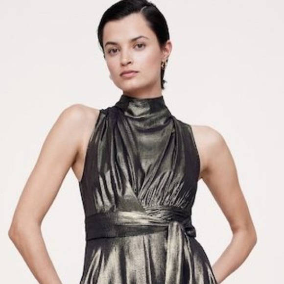 NWT Banana Republic SILK Lamas Maxi Dress Size 12. - Picture 2 of 7